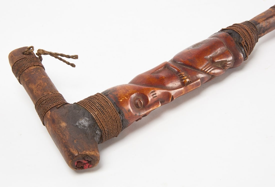 Tribal Carved Walking Stick - 4