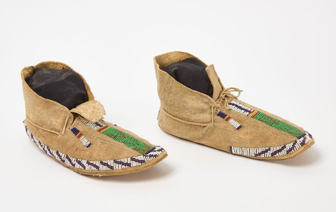 Pair of Beaded Moccasins - 2