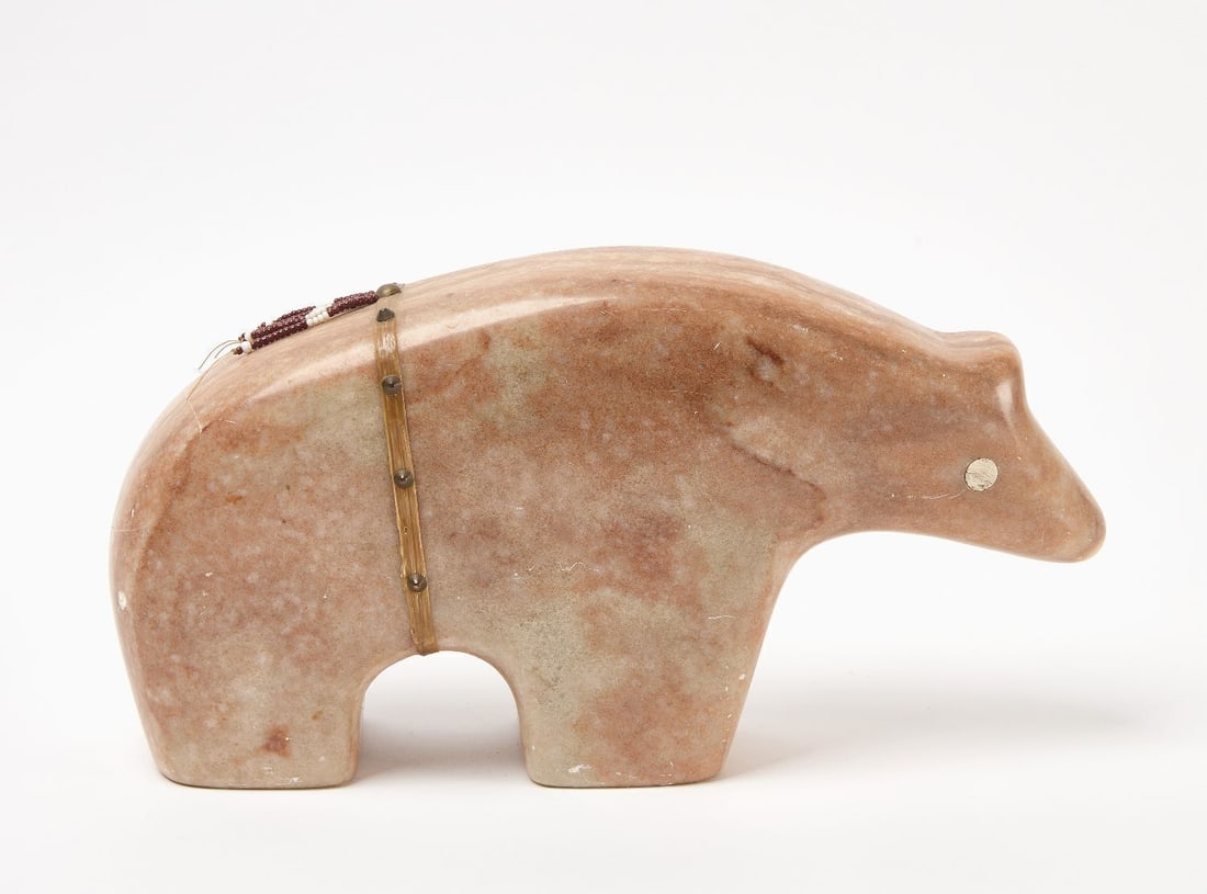 Large Zuni Red Jasper Bear - 2