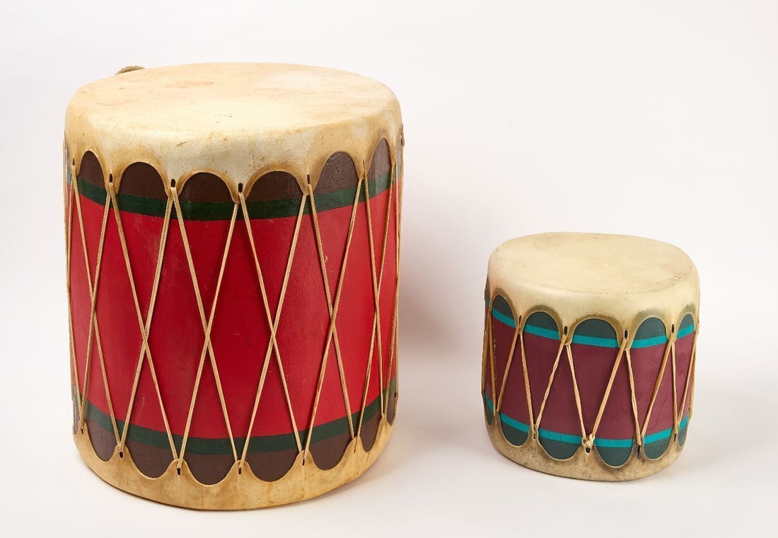 Two Native American Drums (1 of 3)