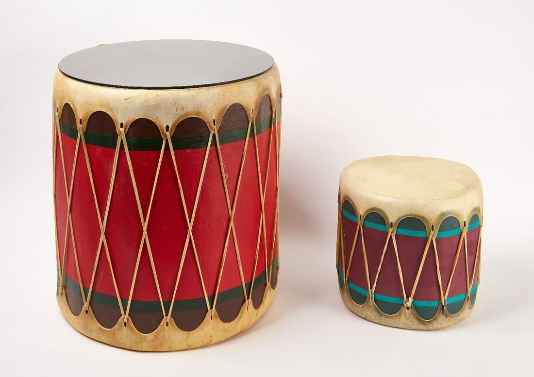 Two Native American Drums - 2
