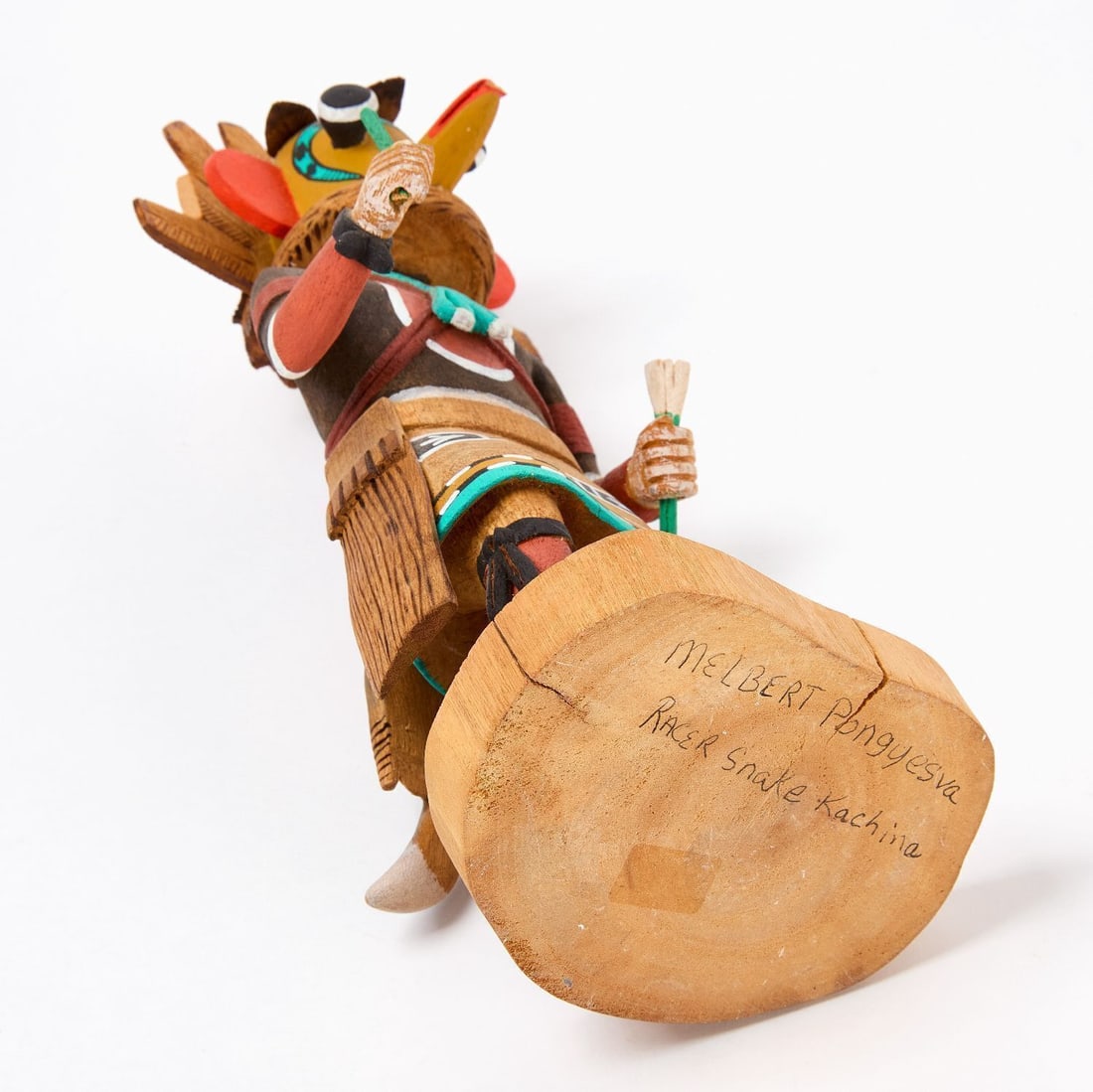 Melbert Pongyesva Racer Snake Kachina Doll - 4