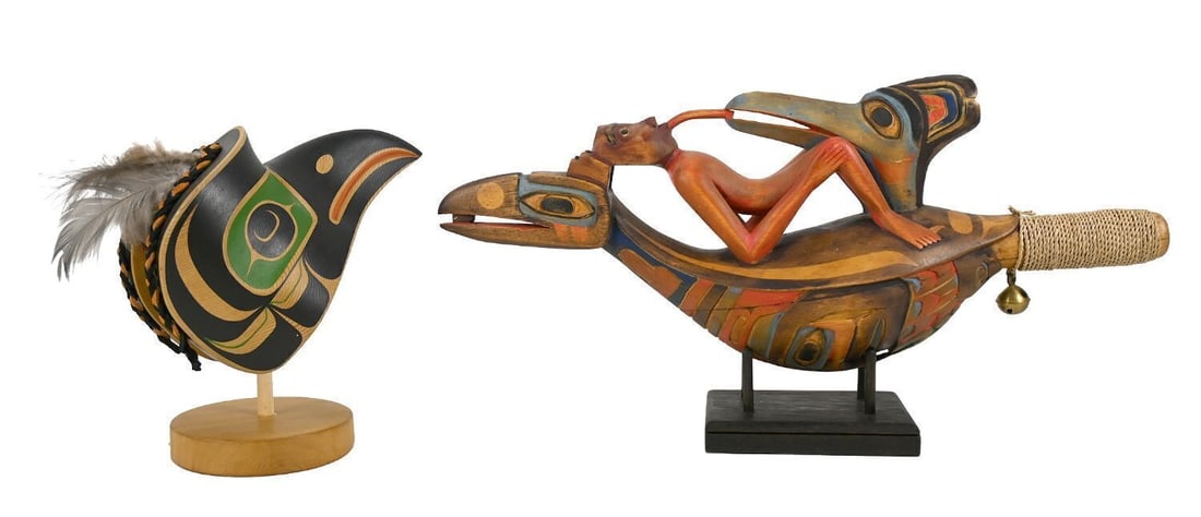Northwest Coast Rattle and Mask (1 of 4)