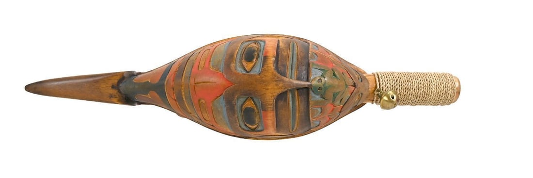 Northwest Coast Rattle and Mask - 4