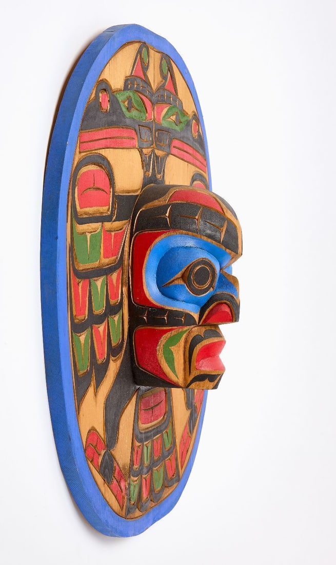 Northwest Coast Carved Mask Sculpture - 3