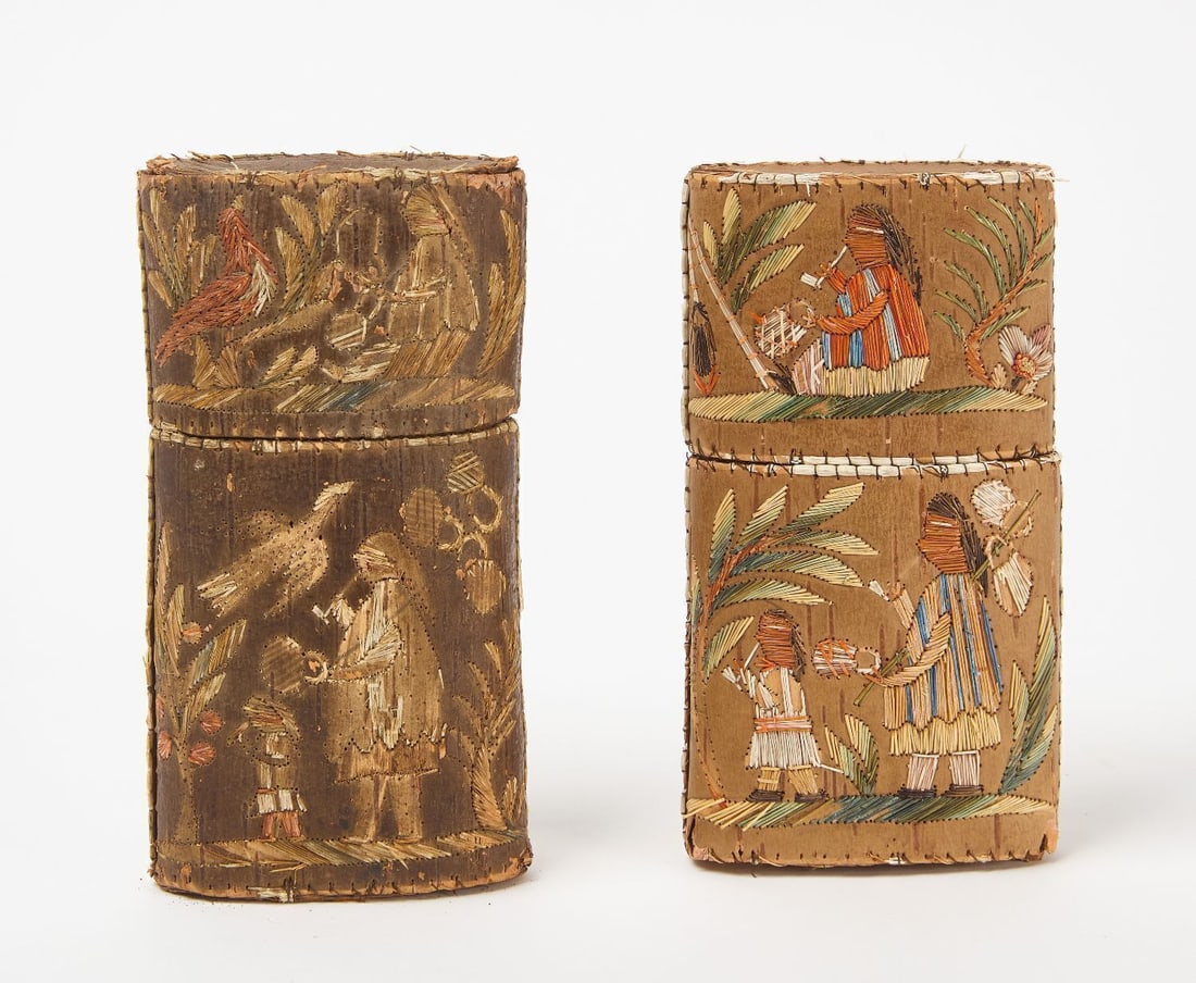 Two Small Quillwork Cases (1 of 3)