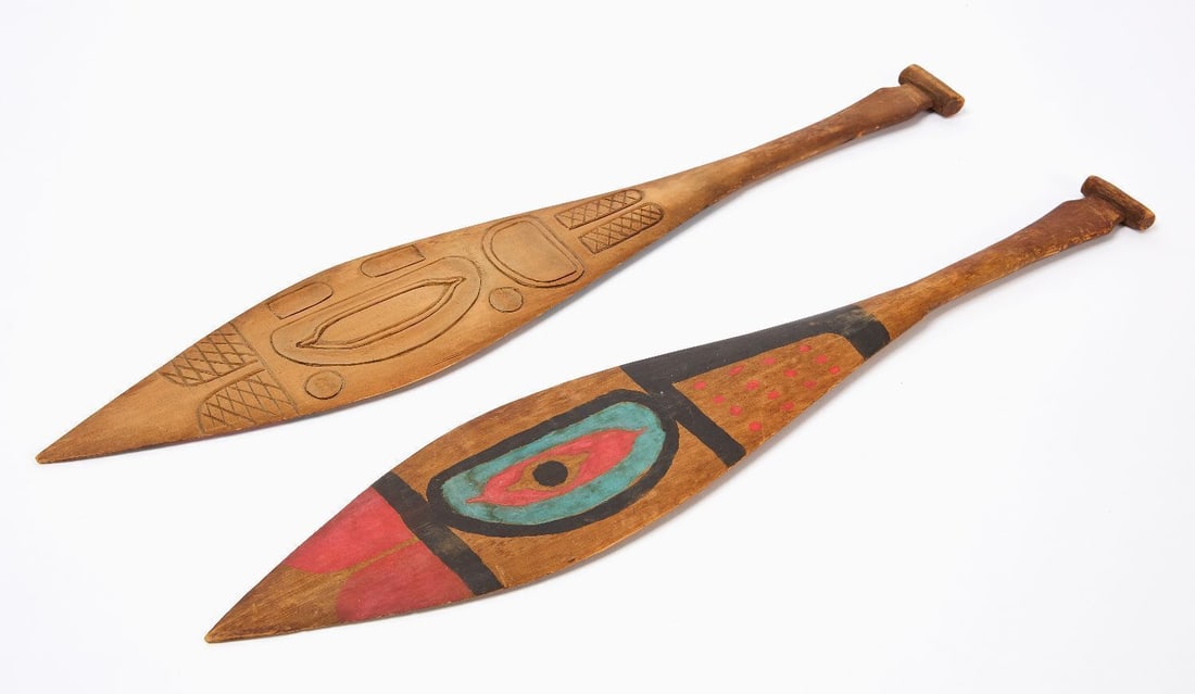 Pair of Northwest Coast Miniature Paddles - 3