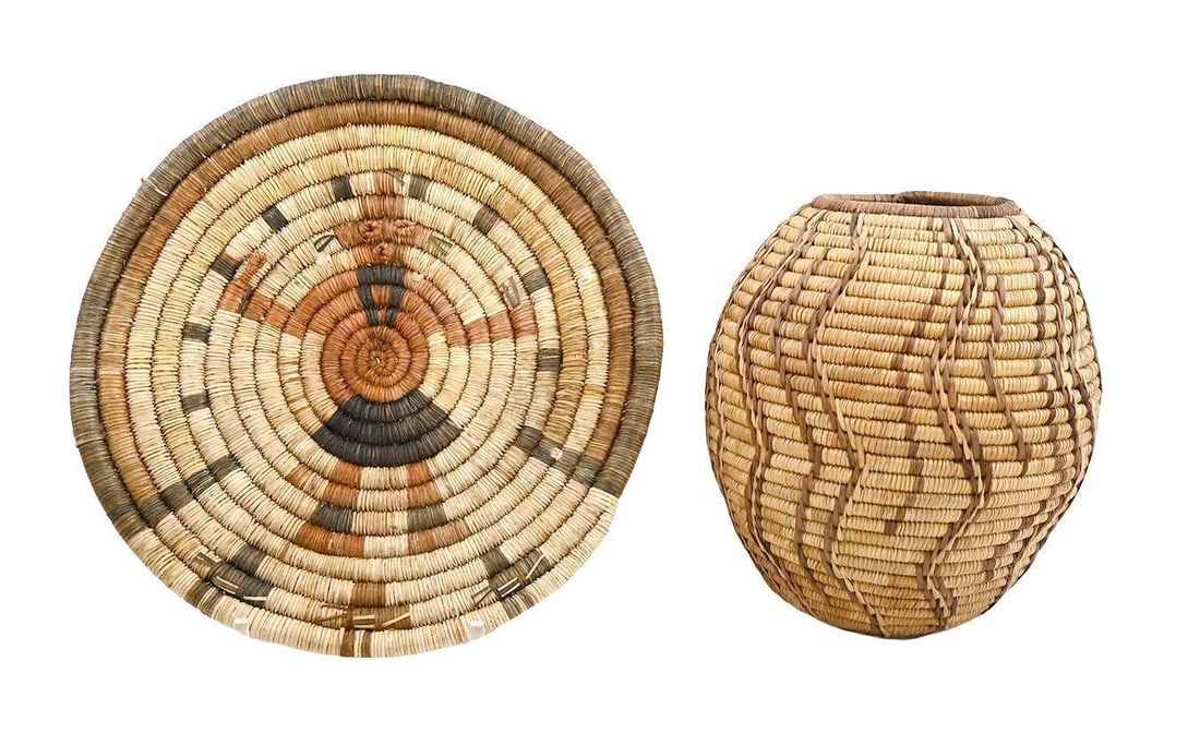 Southwestern Native American Baskets and Signed Navajo Mask - 2