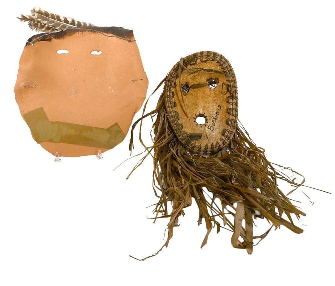 Southwestern Native American Baskets and Signed Navajo Mask - 6