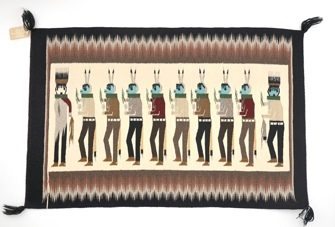 Group of Four Navajo Woven Rugs, Including Karen Bahe and Tom Annie Peshlakai - 2