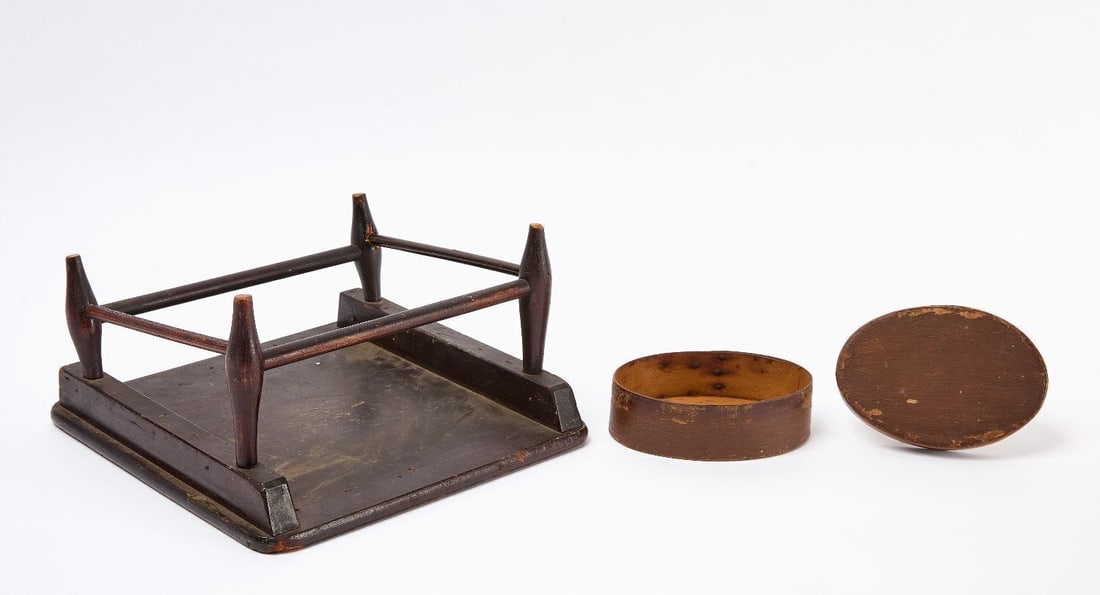 Painted Shaker Box and Shaker Stool - 3