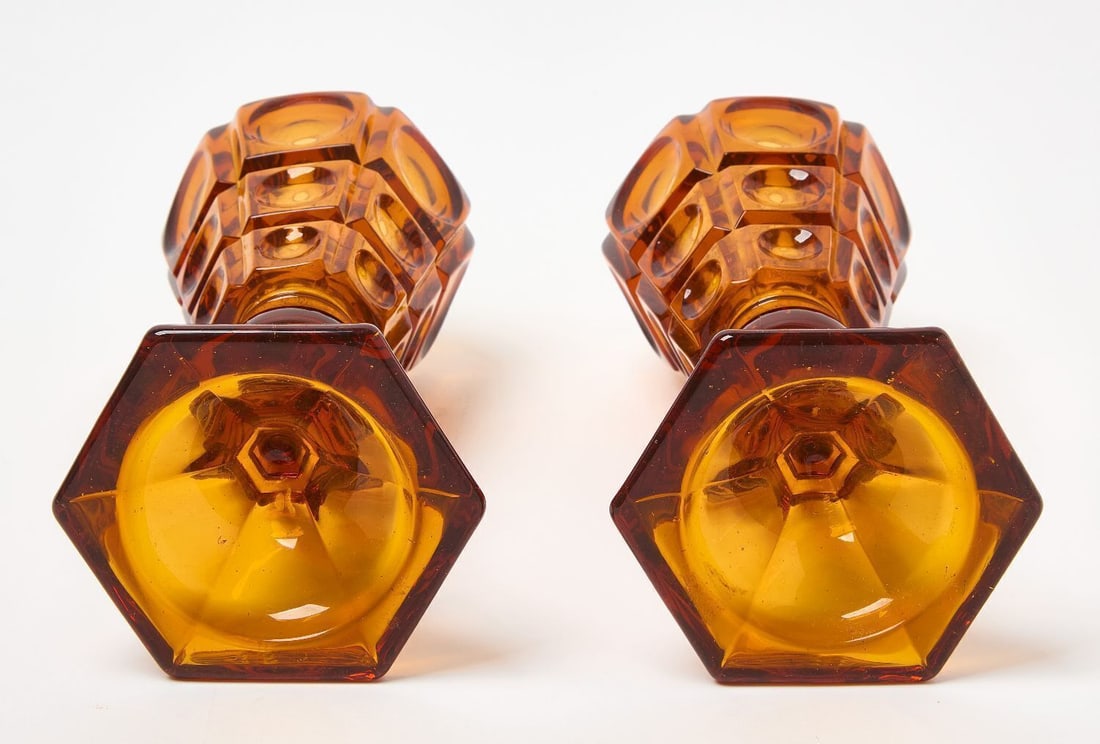 Pair of Westmoreland Oil Lamps - 3