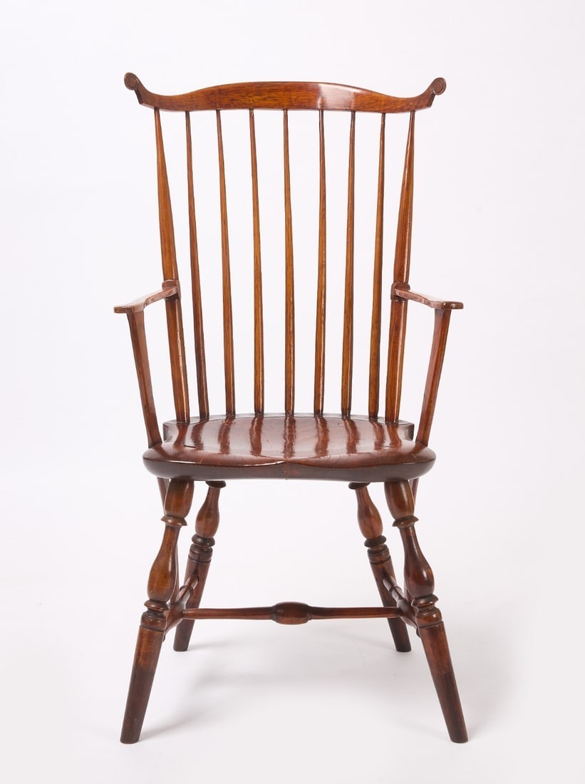 Windsor Chair with Carved Ears and Converted Arms (1 of 5)