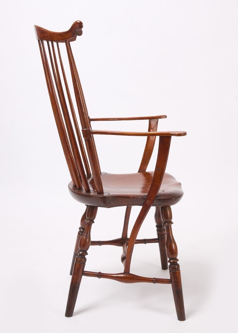 Windsor Chair with Carved Ears and Converted Arms - 3