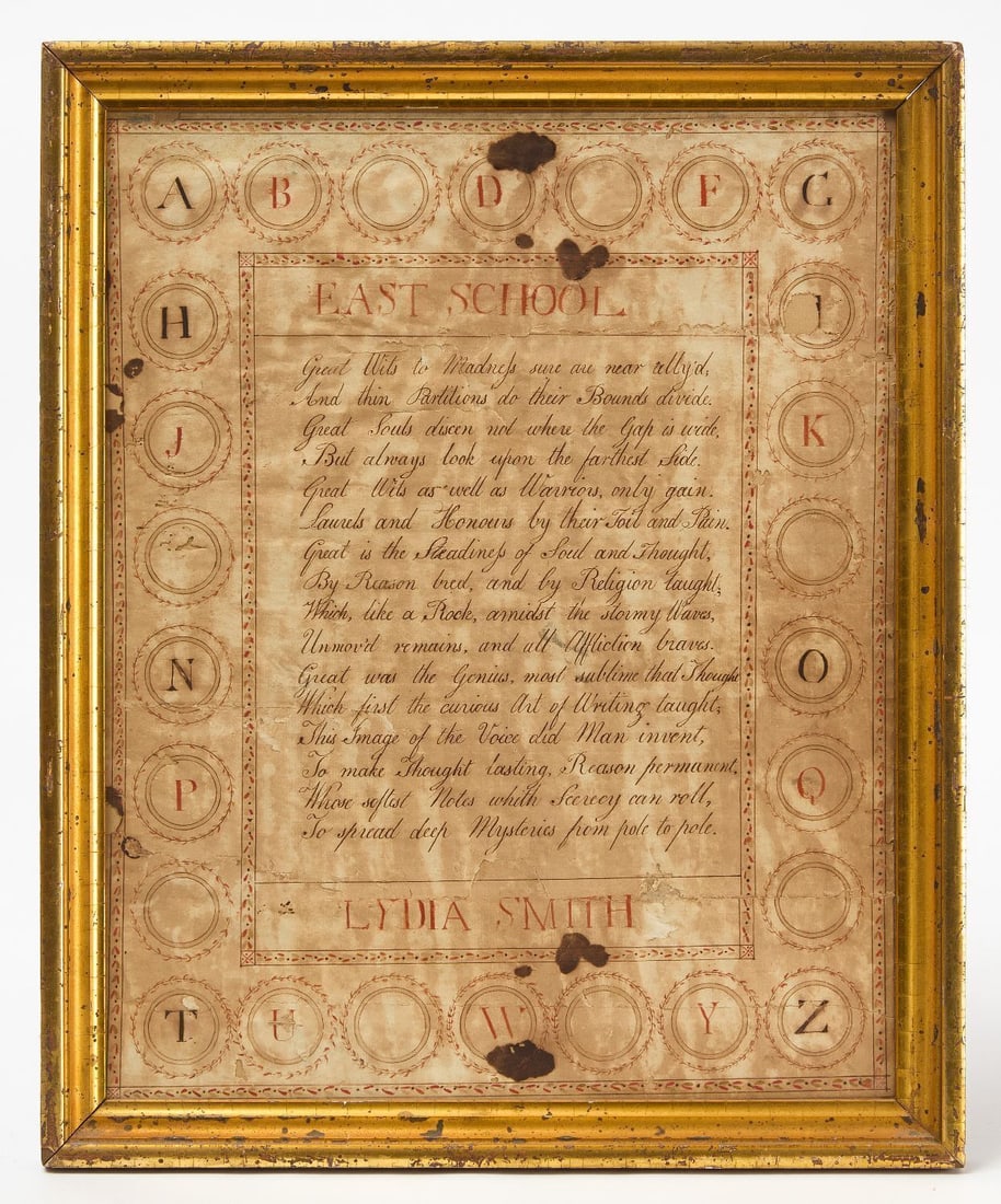 Early East School Poem and Redding Family Record - 2