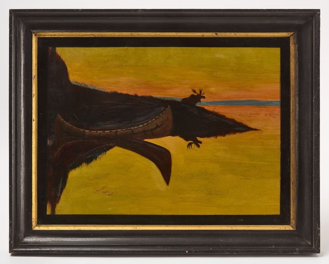 After Frederic Remington/WG Ferrin - Coming to the Call: After Frederic Remington (1861-1909)/WG Ferrin - 'Coming to the Call'. Oil on canvas. Signed LL. circa 1905. Frame: H 17-3/4 in. W 22-3/4 in. Canvas: H 14 in. W 19 in. 