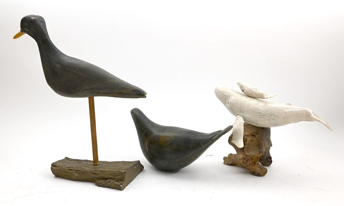 Group of Nautical and Bird-Form Carvings - 7