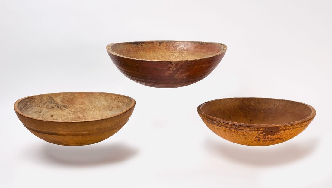 Three Turned and Painted Bowls - 2