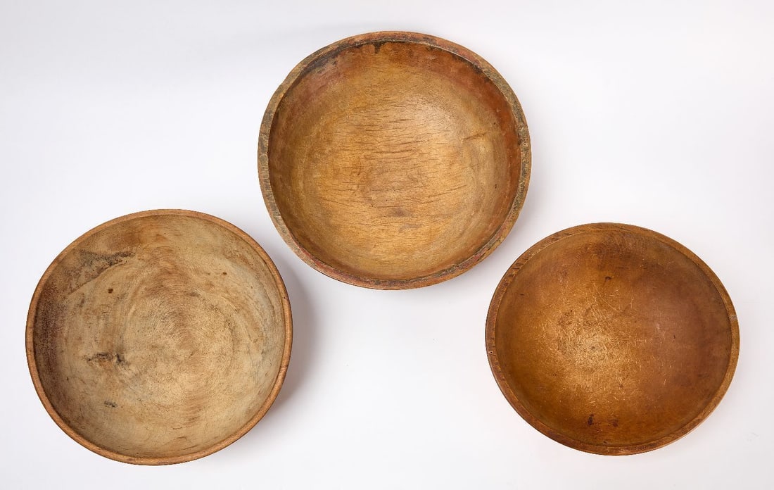 Three Turned and Painted Bowls - 3