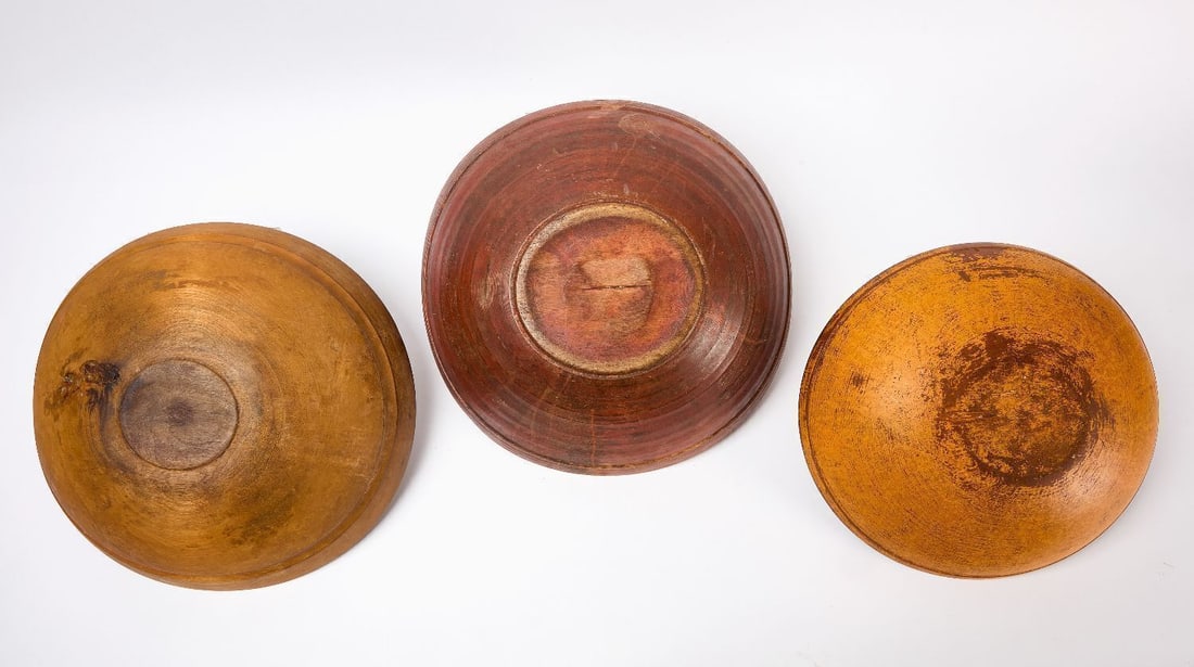 Three Turned and Painted Bowls - 4