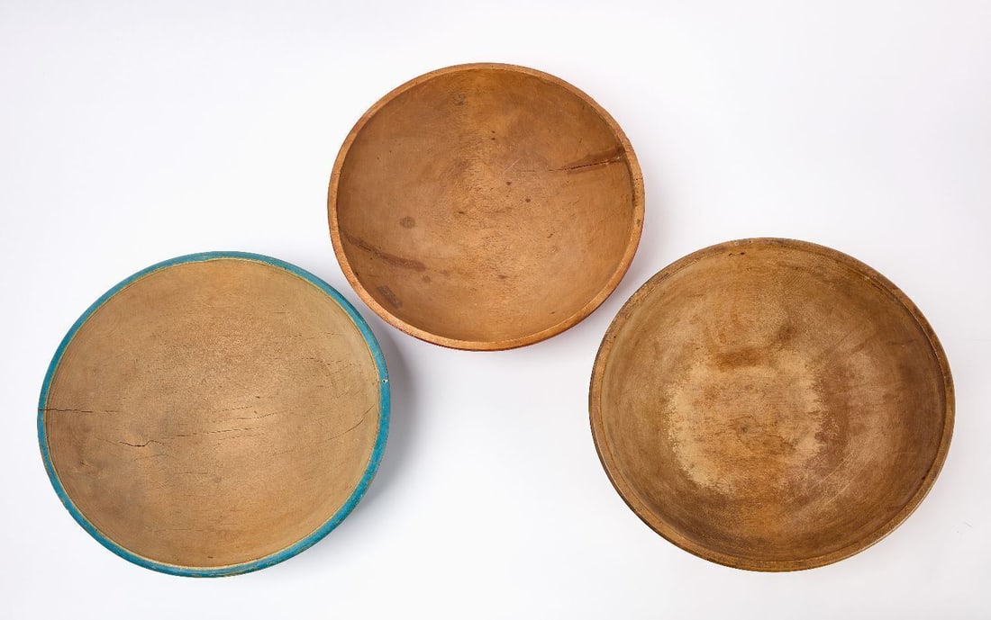 Three Turned and Painted Bowls - 3