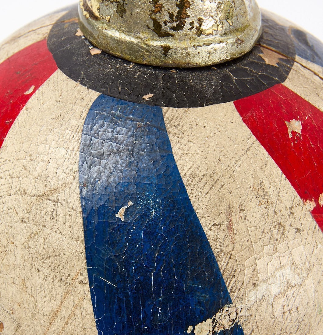 Turned and Painted Finial with Eagle - 4