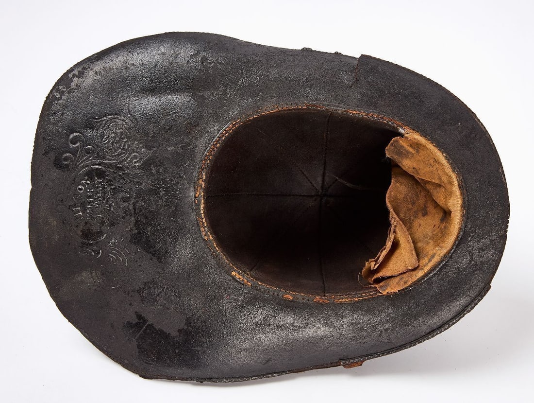 Early Leather Fire Hat - 4