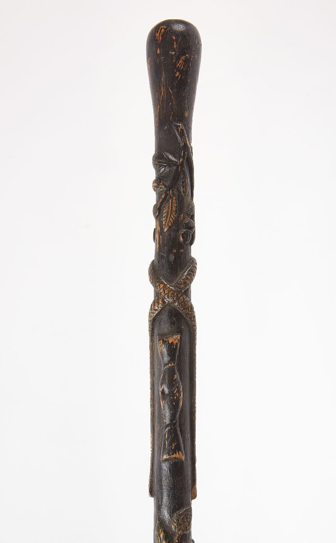 Folk Art Walking Stick - 2