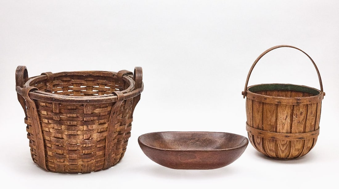 Two Gathering Baskets and Small Trencher (1 of 3)