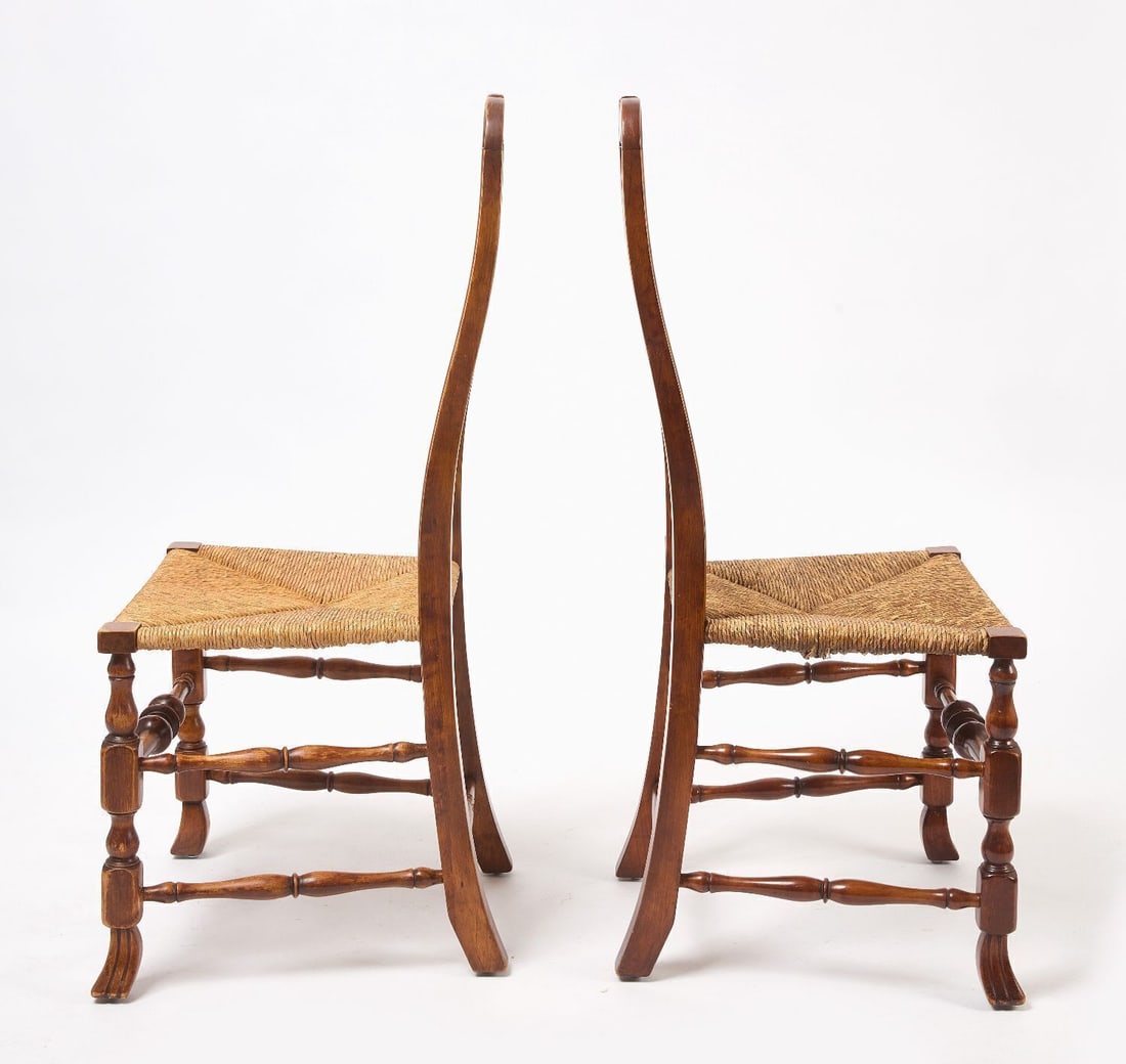 Set of Four Dining Chairs with Spanish Feet - 2
