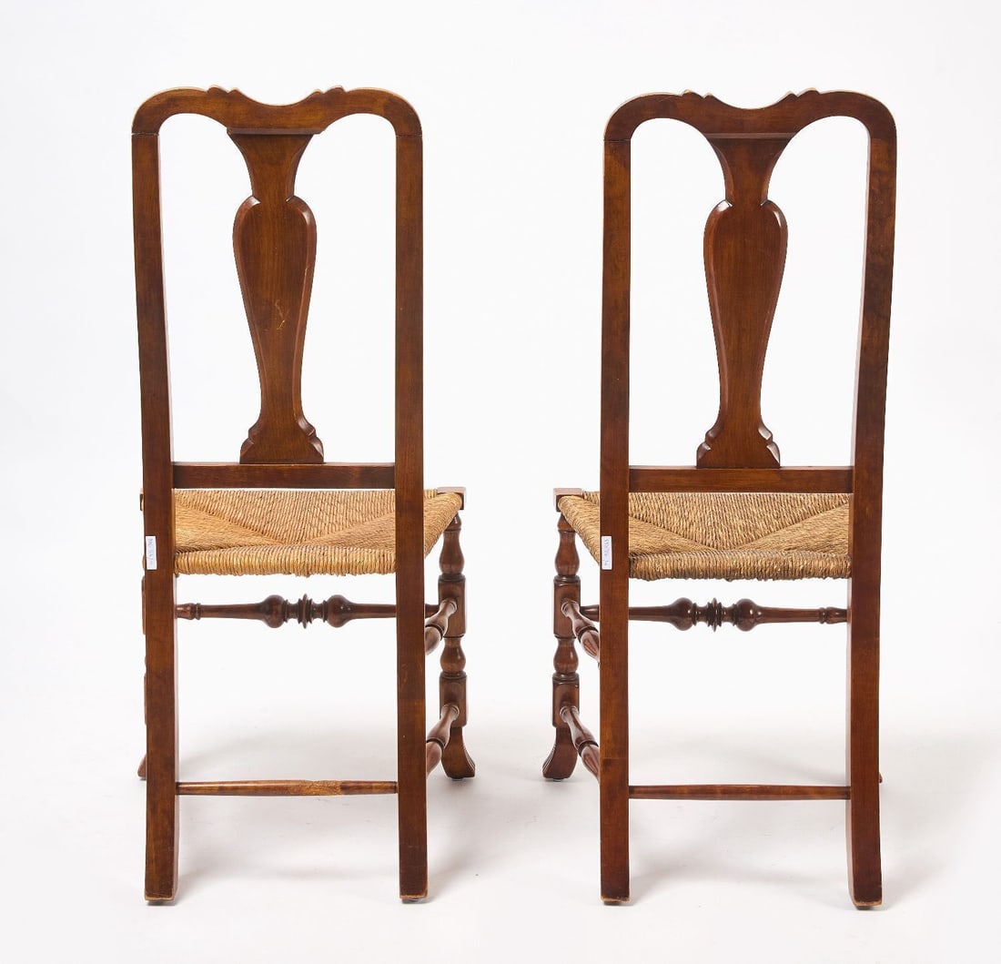 Set of Four Dining Chairs with Spanish Feet - 3