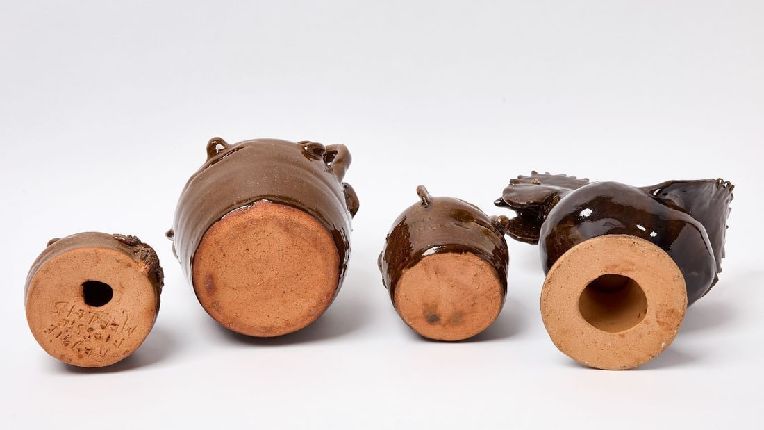 Four Pieces of Folk Art Pottery by Reggie Meaders - 3