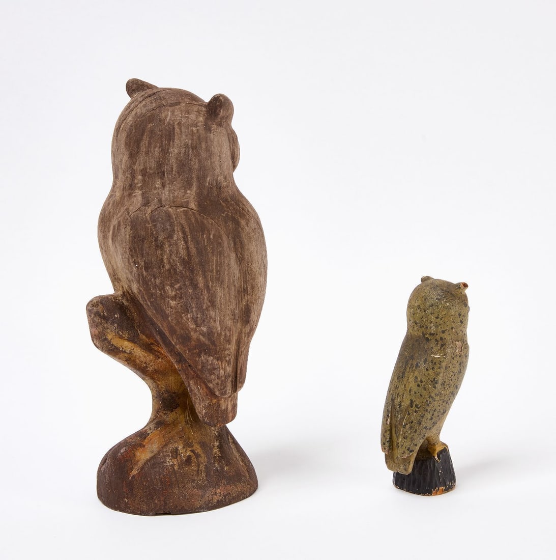 Two Carved Folk Art Owls - 3