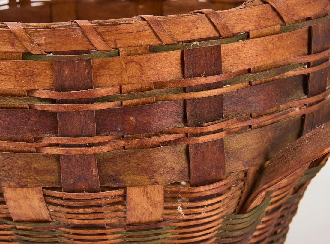 Pewter Lot with Two Splint Baskets - 7