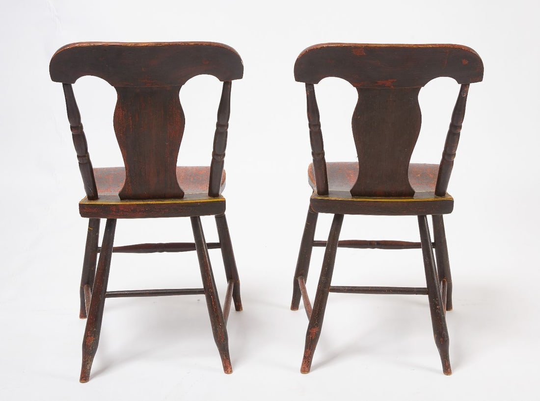 Set of Four Paint-Decorated Side Chairs - 5