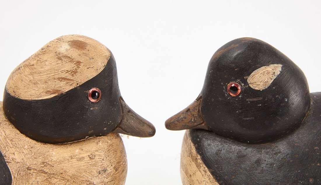 Paint-Decorated Pantry Box, Fish Mold, and Pair of Duck Decoys - 5