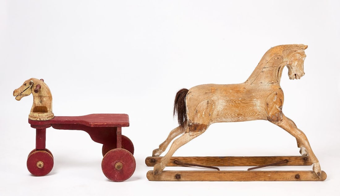 Two Wooden Toy Horses - 2