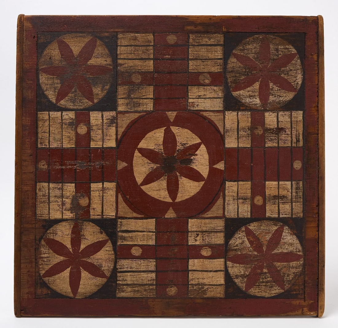 Parcheesi Gameboard with Checkers (1 of 3)
