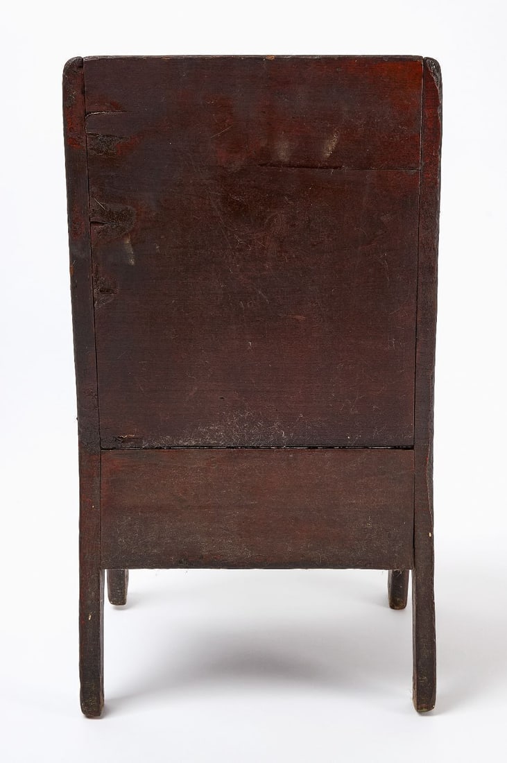 Early Painted Settle Child's Seat - 3