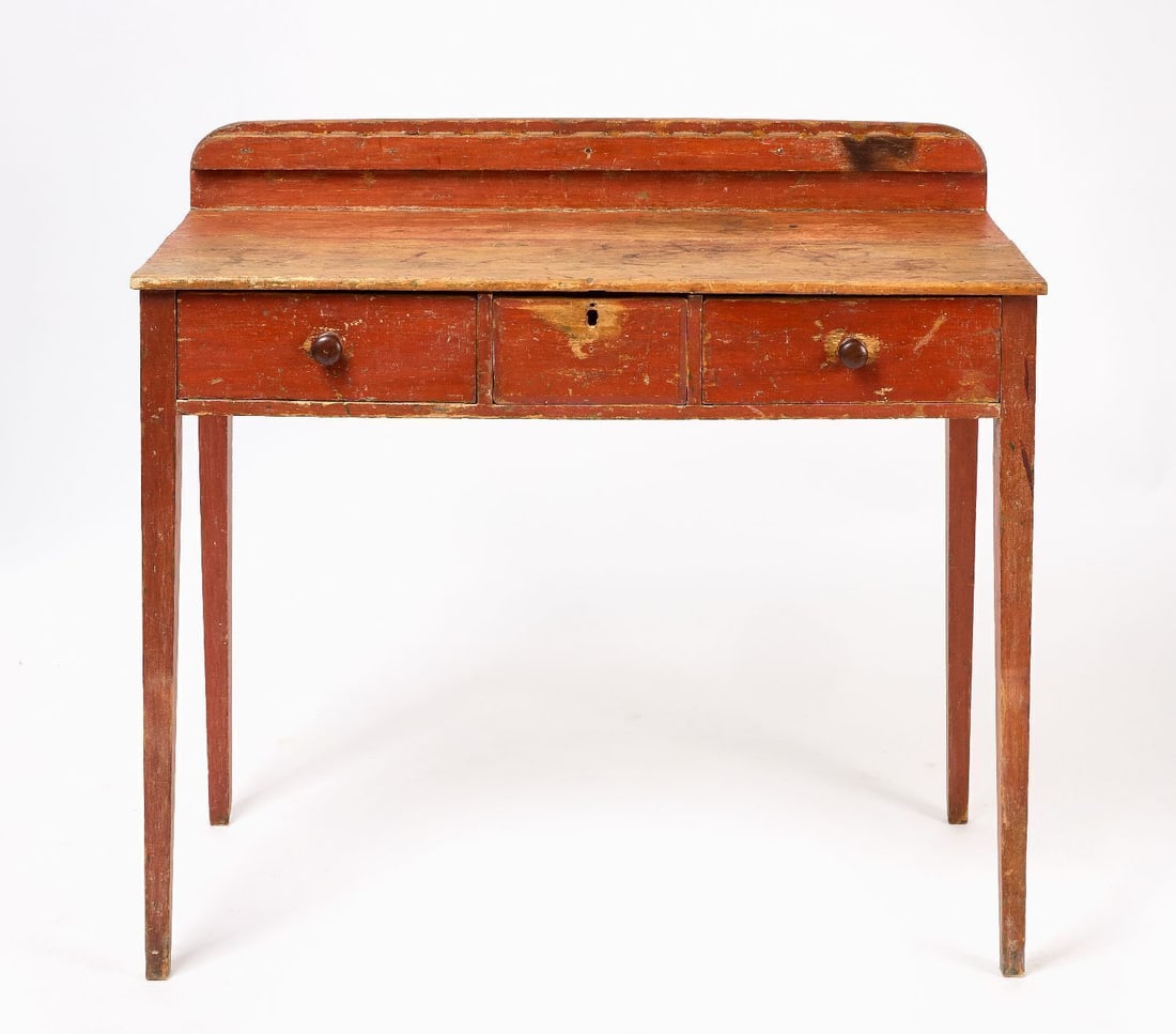 Three-Drawer Country Server in Red Paint (1 of 5)