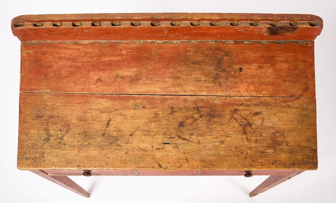 Three-Drawer Country Server in Red Paint - 2