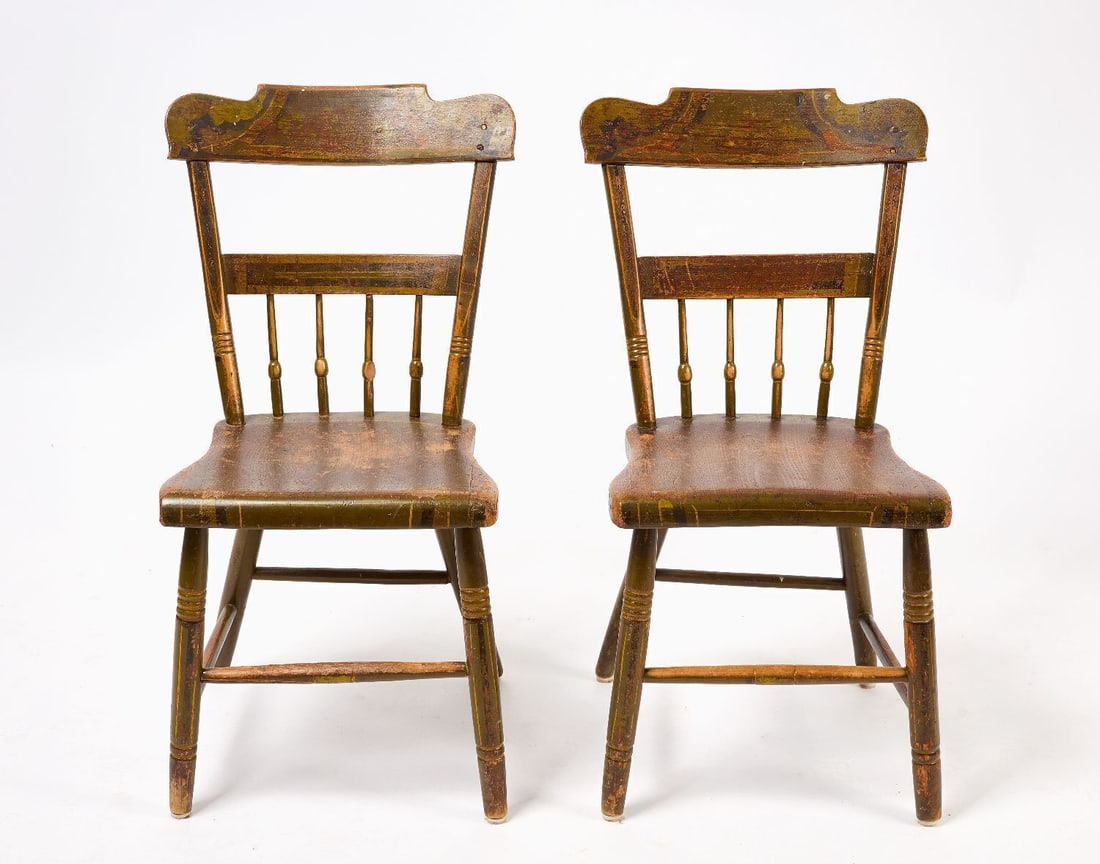 Set of Six Paint-Decorated Chairs - 2