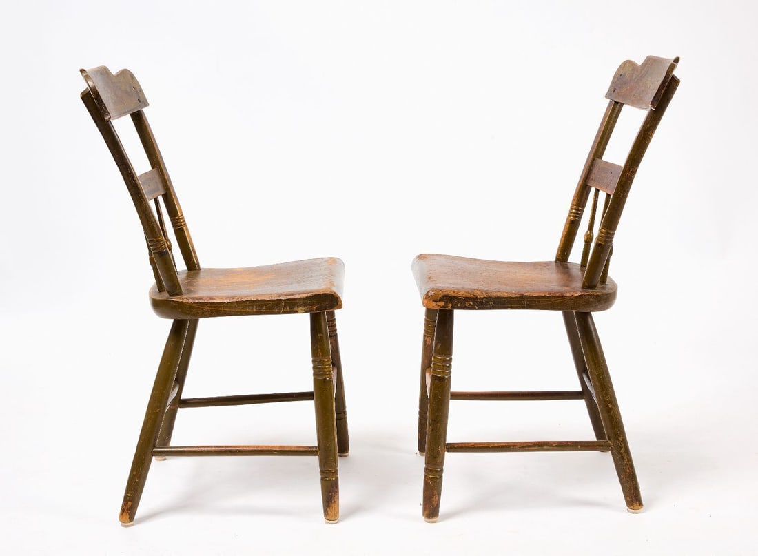Set of Six Paint-Decorated Chairs - 3