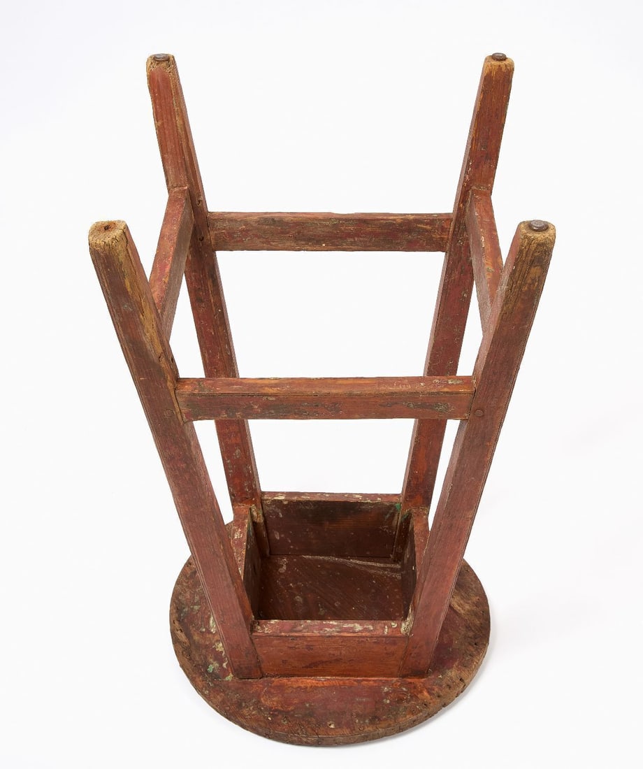 Painted Splay-Leg Work Stool - 3