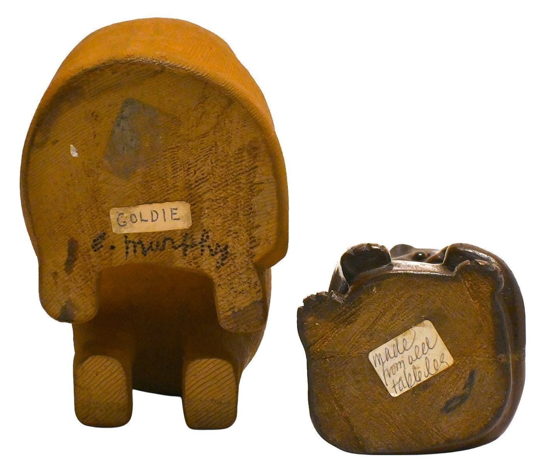 Two Folk Art Carved Cats - 3