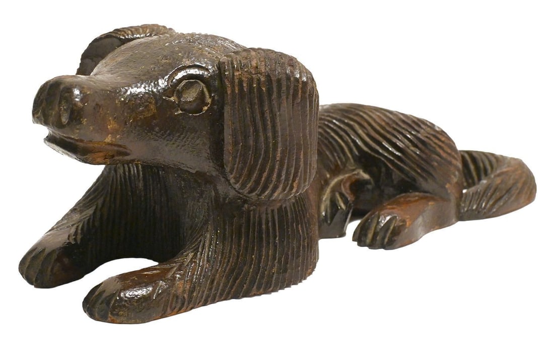 Folk Art Carved Dog (1 of 3)