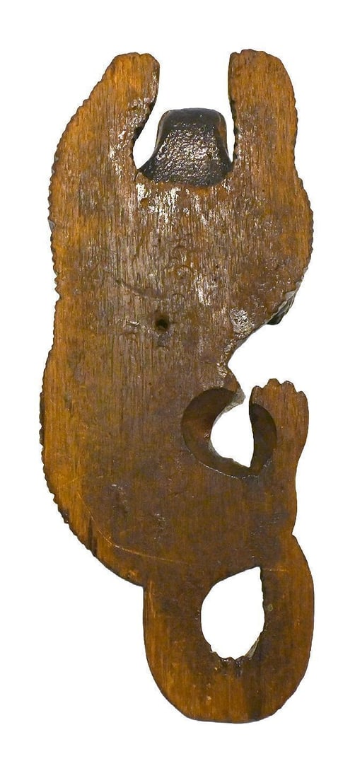 Folk Art Carved Dog - 3