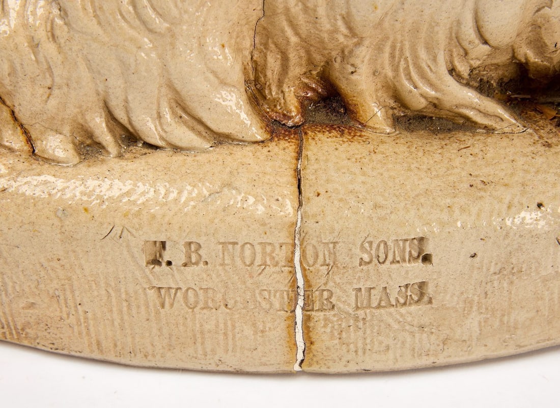 F. B. Norton Stump Umbrella Stand with Terrier - 3