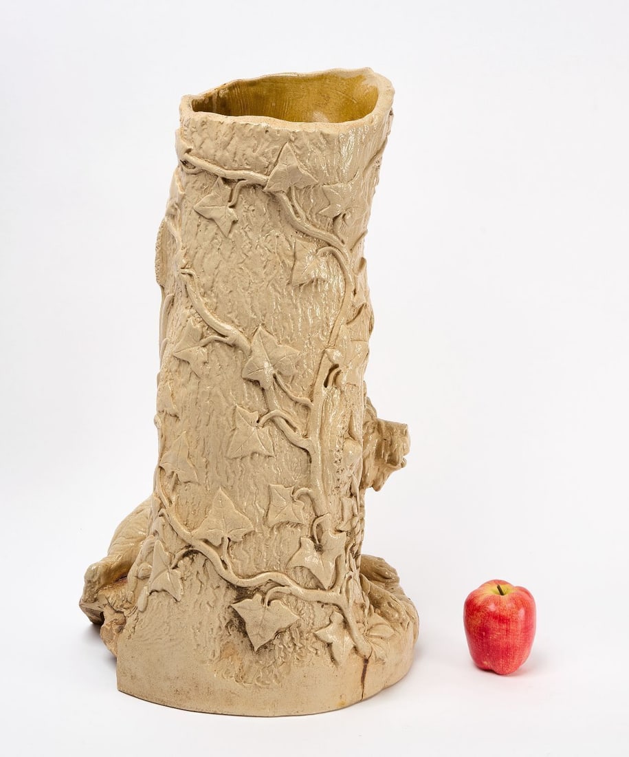 F. B. Norton Stump Umbrella Stand with Terrier - 6