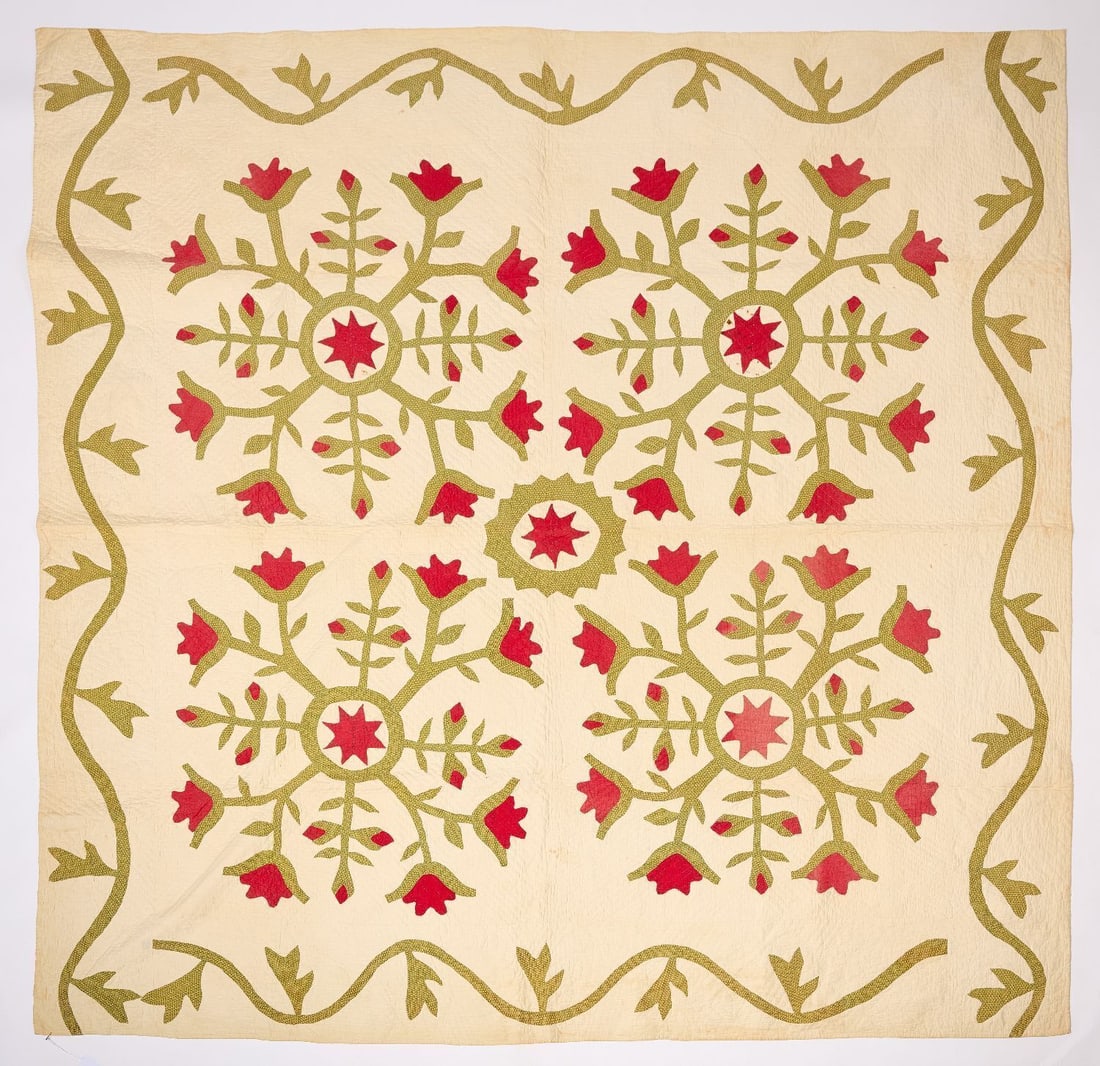 Whig Rose Applique Quilt (1 of 2)